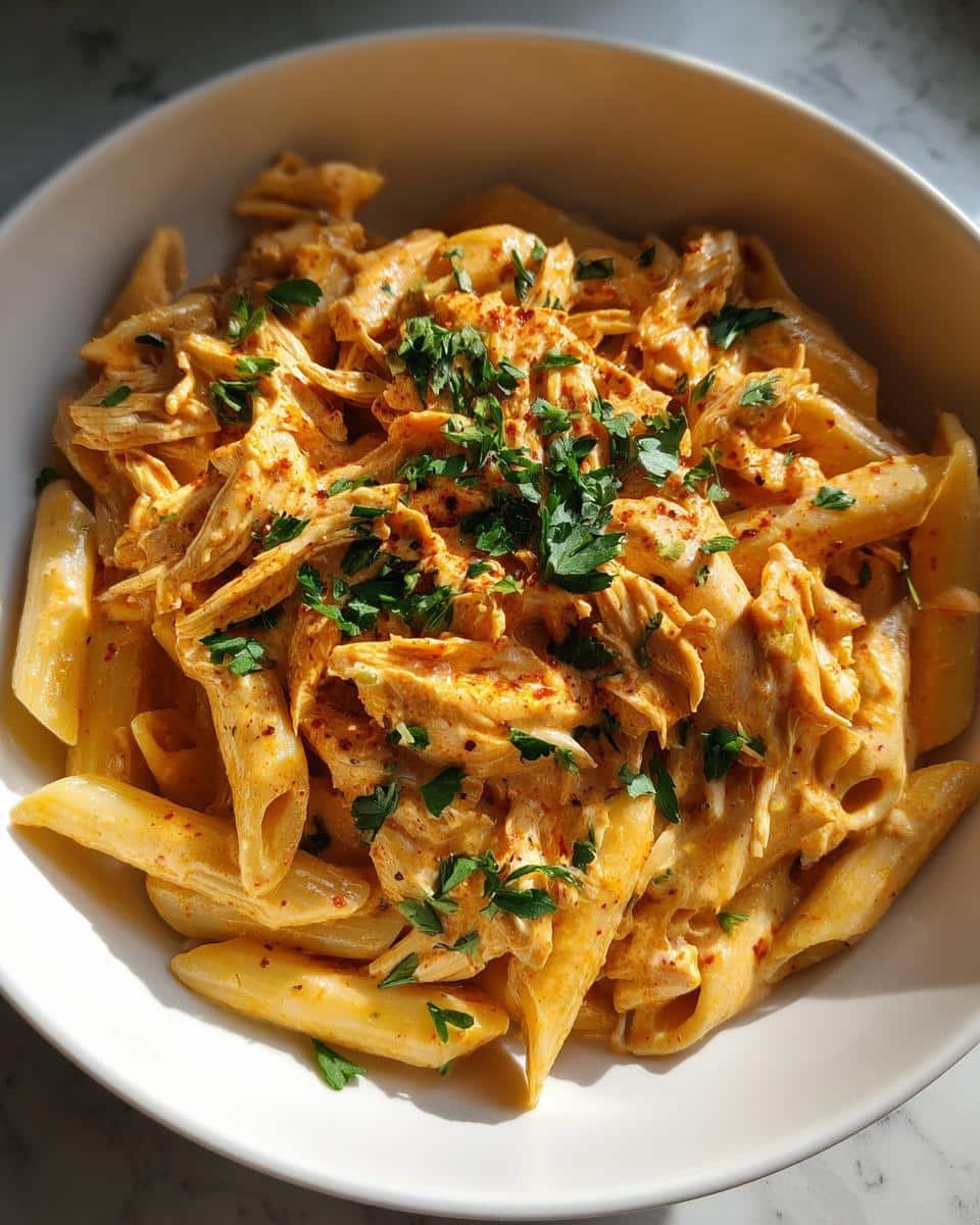 crockpot creamy cajun chicken pasta - detail 1