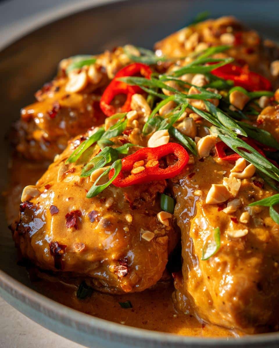 crockpot thai peanut chicken - detail 1