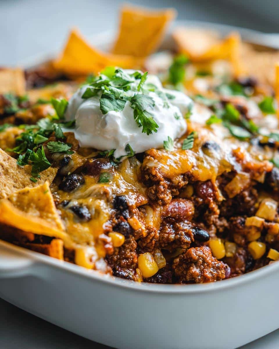 slow cooker taco casserole - detail 3