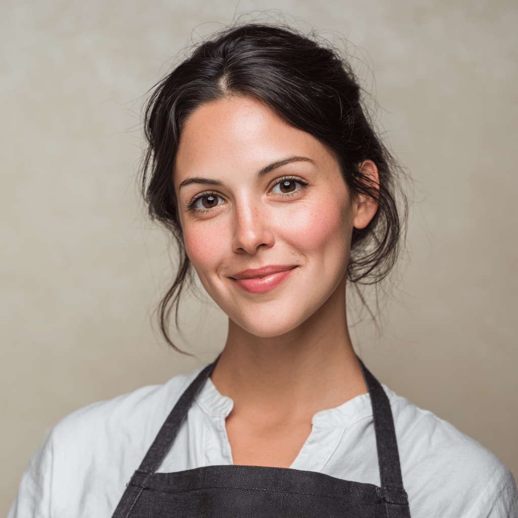 siimo67 a photograph of a female chef in her thirties with bl 971792b6 6225 4877 8966 04d16034e5af 0