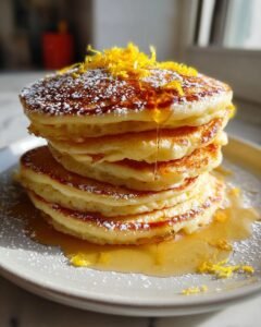 Lemon Pancakes Fresh Brunch Idea