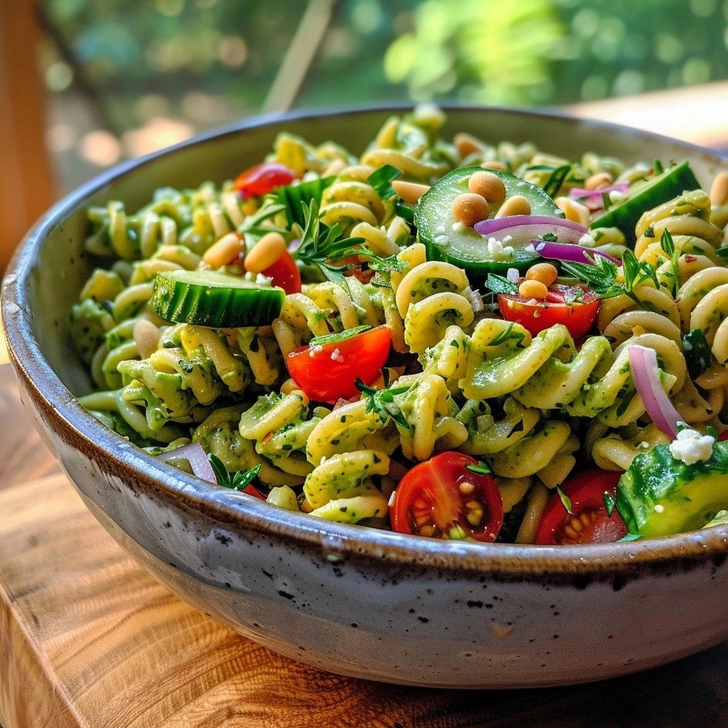 Creamy Avocado Pasta Salad Recipe | Fresh & Flavorful Dish